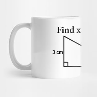 Find X I Found it Funny Math Geometric Triangle Fun Mug